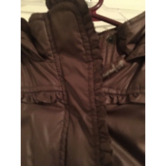 Aeropostale Girls Brown Full Zip Puffer Vest Jacket Hooded Size 6/6X - Picture 7 of 11